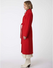 Image of Bernardo Button Front Belted Coat - Red