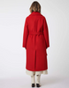 Image of Bernardo Button Front Belted Coat - Red