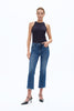 Image of Bayeas Mid Rise Cropped Stepped Hem Bootcut Jeans - Freeloop