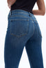 Image of Bayeas Mid Rise Cropped Stepped Hem Bootcut Jeans - Freeloop