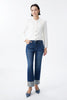 Image of Bayeas High Rise Cuffed Straight Leg Jeans - Trappist