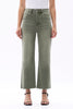 Image of Bayeas High Rise Cropped Distressed Wide Leg Jeans - Green
