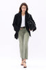 Image of Bayeas High Rise Cropped Distressed Wide Leg Jeans - Green