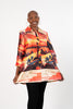 Image of Berek Button Front Desert Sunset Print Jacket - Orange/Multicolor