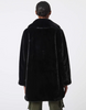 Image of Bernardo Button Front Faux Fur Coat - Black