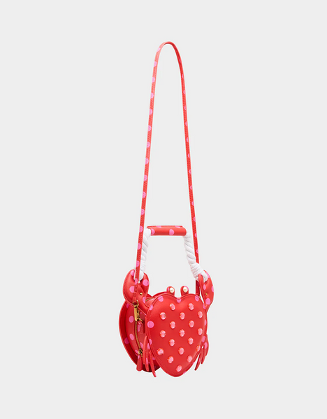 Betsey Johnson Kitsch Shell Raiser Crossbody Bag - Red