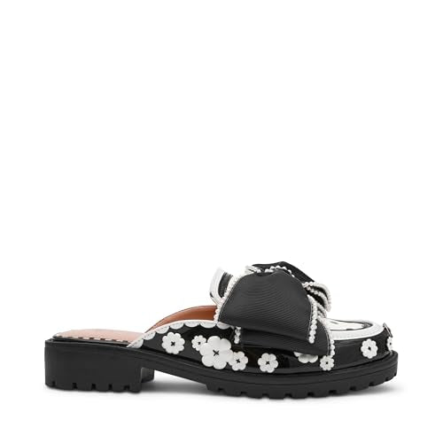 Betsey Johnson Gladdys Embellished Bow Mule - Black/White