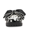 Image of Betsey Johnson Gladdys Embellished Bow Mule - Black/White