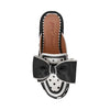 Image of Betsey Johnson Gladdys Embellished Bow Mule - Black/White