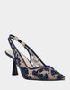 Image of Betsey Johnson Nikki Embellished Slingback Heel - Navy