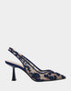 Image of Betsey Johnson Nikki Embellished Slingback Heel - Navy