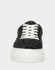 Image of Betsey Johnson Sidny Lace-Up Rhinestone Sneaker - Black