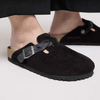 Image of Birkenstock Boston Braided Black Suede
