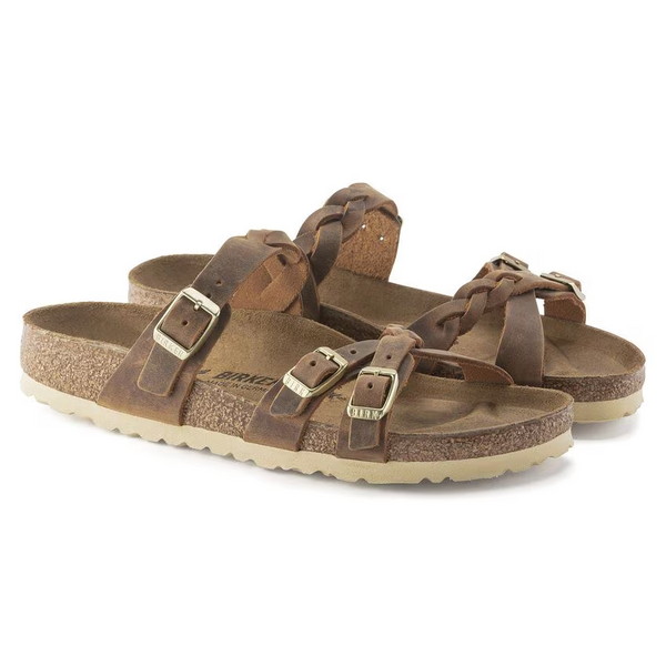 Birkenstock Franca Braided Cognac Oiled Leather