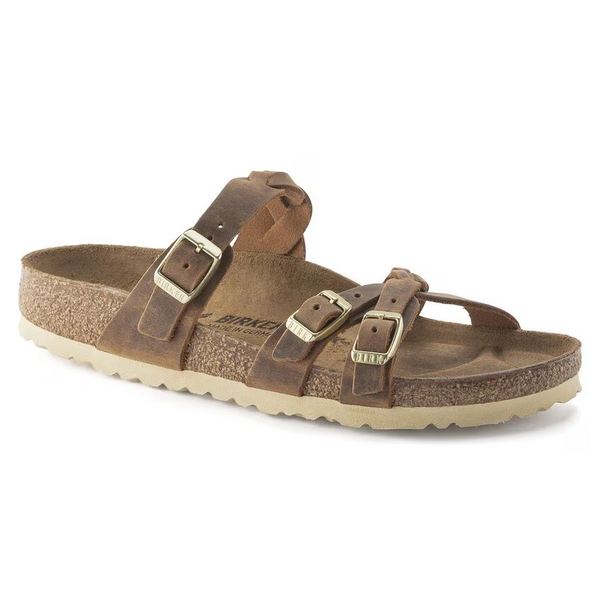 Birkenstock Franca Braided Cognac Oiled Leather