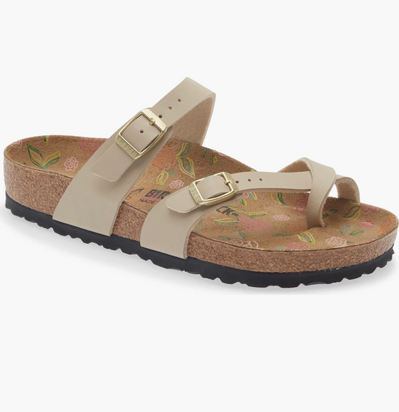 Birkenstock Mayari Floral Printed Footbed Sandcastle Birko-Flor®