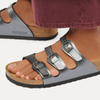 Image of Birkenstock Florida Metallic Black Birko-Flor®