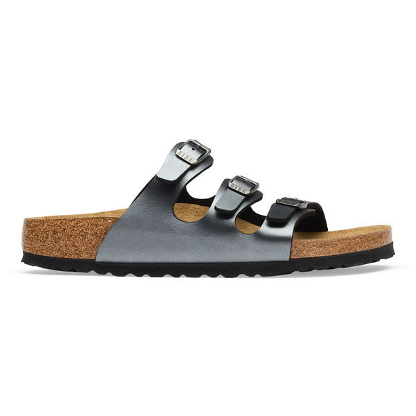 Birkenstock Florida Metallic Black Birko-Flor®