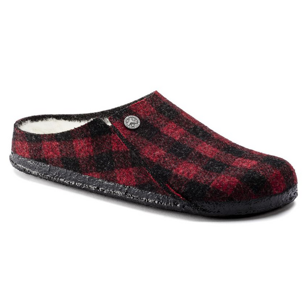 Birkenstock Zermatt Shearling Slipper- Red Plaid