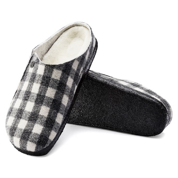 Birkenstock Zermatt Shearling Slipper- White Plaid