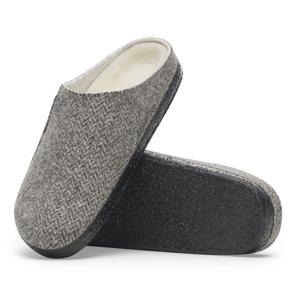 Birkenstock Zermatt Shearling Slipper - Gray Herringbone