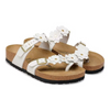 Image of Birkenstock Mayari Flowers Leather - White