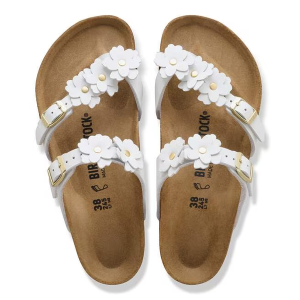 Birkenstock Mayari Flowers Leather - White