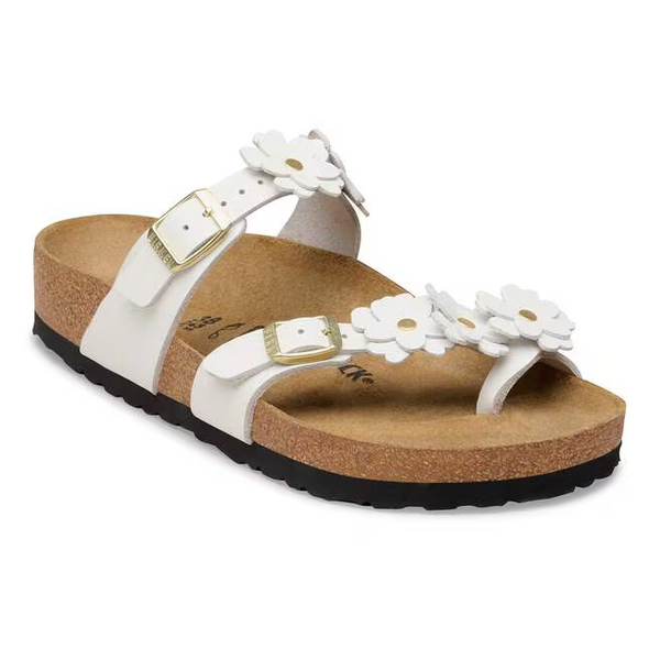 Birkenstock Mayari Flowers Leather - White