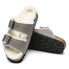 Image of Birkenstock Arizona Shearling Stone Coin Suede