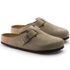 Image of Birkenstock Boston Soft Footbed Taupe Suede