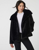 Image of Bernardo Echelon Faux Fur Coat - Black