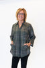 Image of Boho Chic Patch Pocket Plaid Tunic - Olive *Take an EXTRA 1/2 Off*