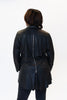 Image of Boho Chic Washable Vegan Leather Zip Back Blouse - Black