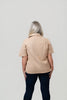 Image of Boho Chic Asymmetric Zip Faux Suede Jacket - Taupe