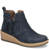 Image of Born Vaughn Distressed Suede Wedge Bootie - Navy