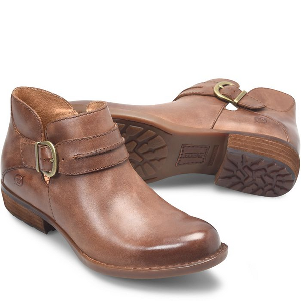 Born Kati Buckle Bootie - Brown Cuero