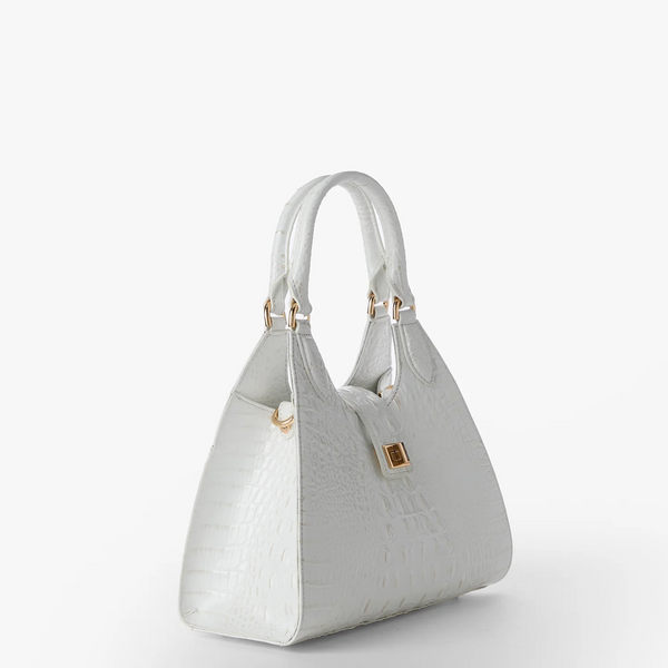 Brahmin Adrian Satchel - Sea Salt White Melbourne