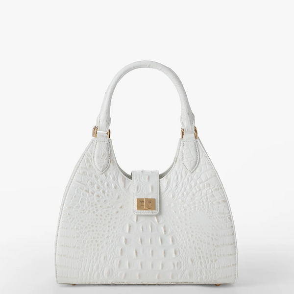 Brahmin Adrian Satchel - Sea Salt White Melbourne