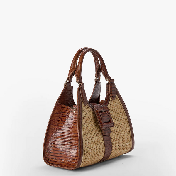 Brahmin Adrian Satchel - Caramel Jardim