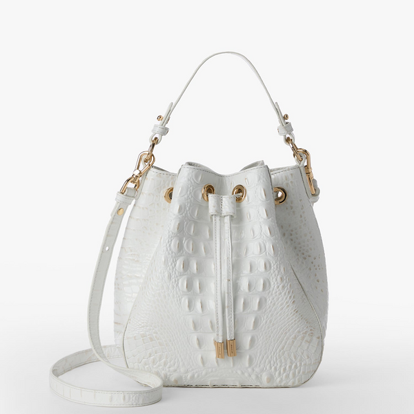 Brahmin Melinda Bucket Bag - Sea Salt White Melbourne