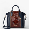 Image of Brahmin Large Duxbury Satchel - Navy Vesper