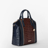 Image of Brahmin Large Duxbury Satchel - Navy Vesper