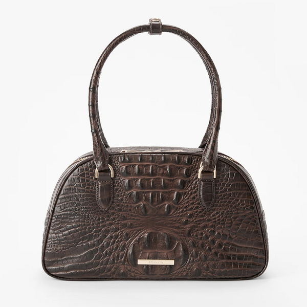 Brahmin Angie Satchel - Chocolate Alden Road