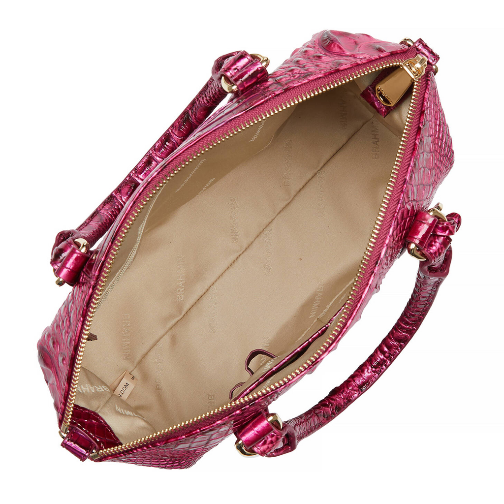 BRAHMIN Melbourne Collection Duxbury Pink Punch Satchel Bag