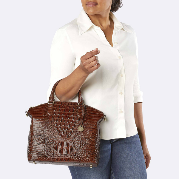 Brahmin, Bags, Brahmin Large Duxbury Pecan Croc Embossed Leather With  Strapexcellent Condition