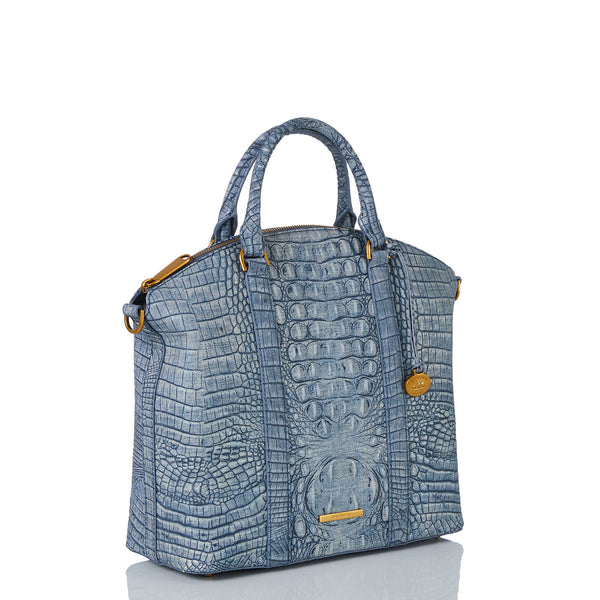 Brahmin Large Duxbury Satchel - Light Denim Tetra