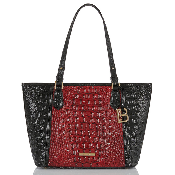 Brahmin Medium Asher Tote - Vintage Red Stanza