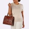 Image of Brahmin Caroline Satchel - Hunter Amaya
