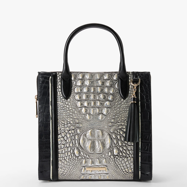 Brahmin Caroline Satchel - Chrome Azurine