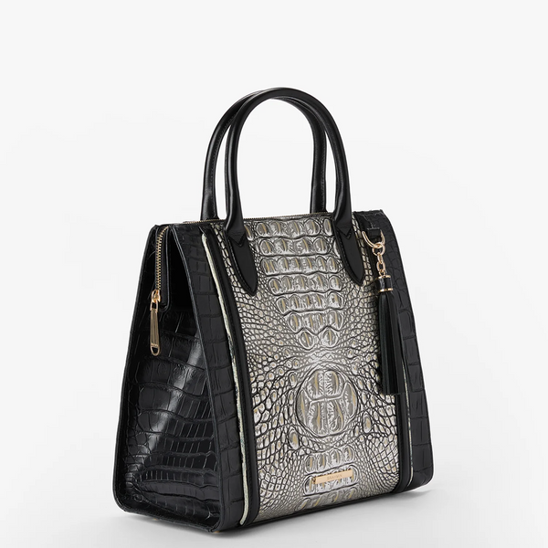 Brahmin Caroline Satchel - Chrome Azurine